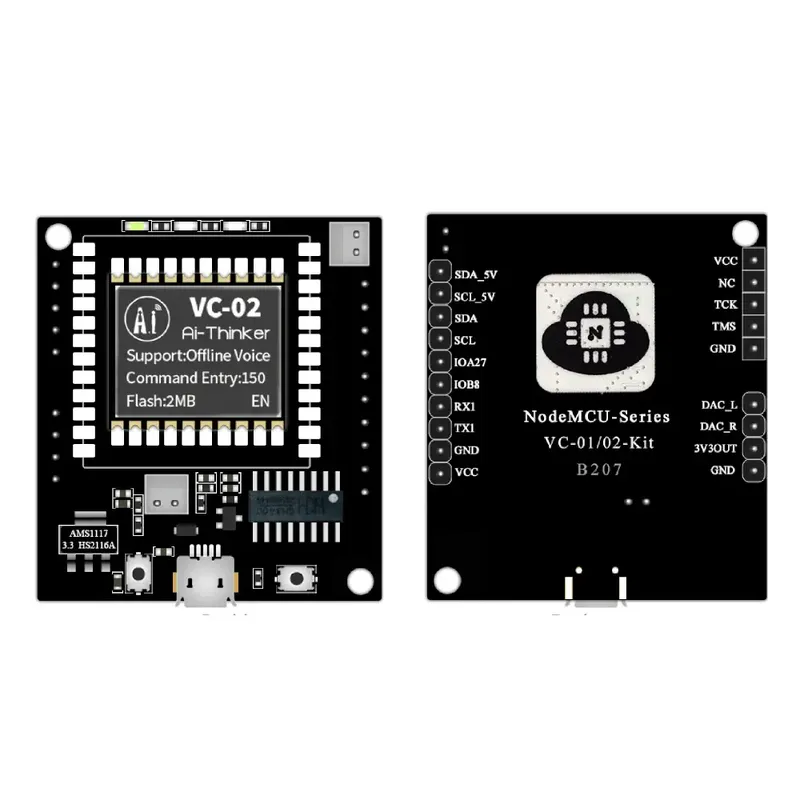 لوحة تطوير Ai-Thinker VC-02-Kit للتعرف على الأوامر الصوتية دون اتصال