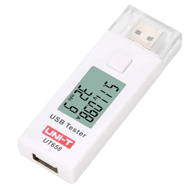جهاز اختبار USB من UNI-T طراز UT658 لقياس الجهد والتيار والقدرة