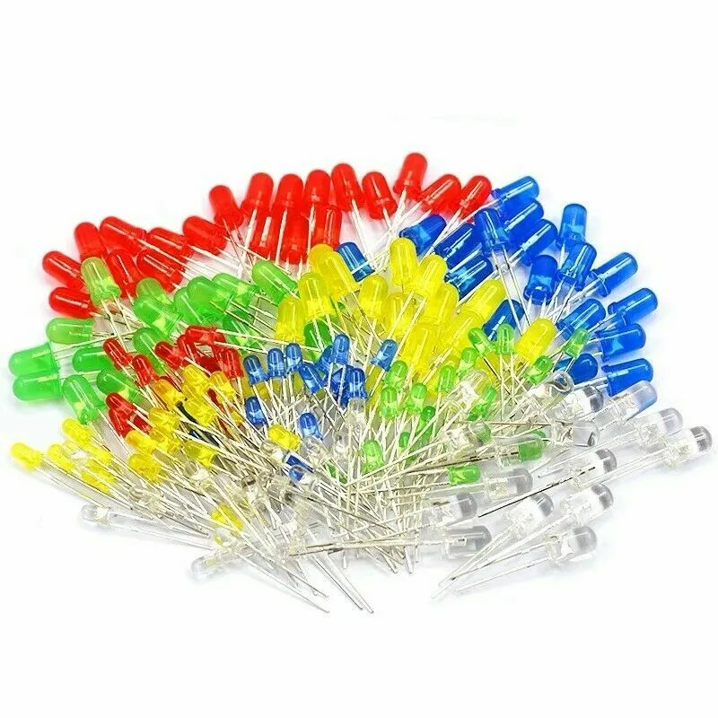 5mm Diffused LED Assorted Pack (Red, Yellow, Green, Blue)