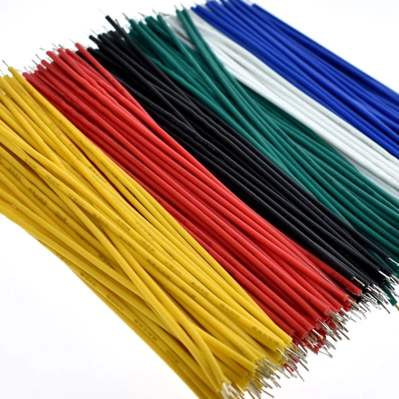 سلك توصيل Jumper بطول 100 مم و24AWG أصفر للوحات التجارب (قطعة)