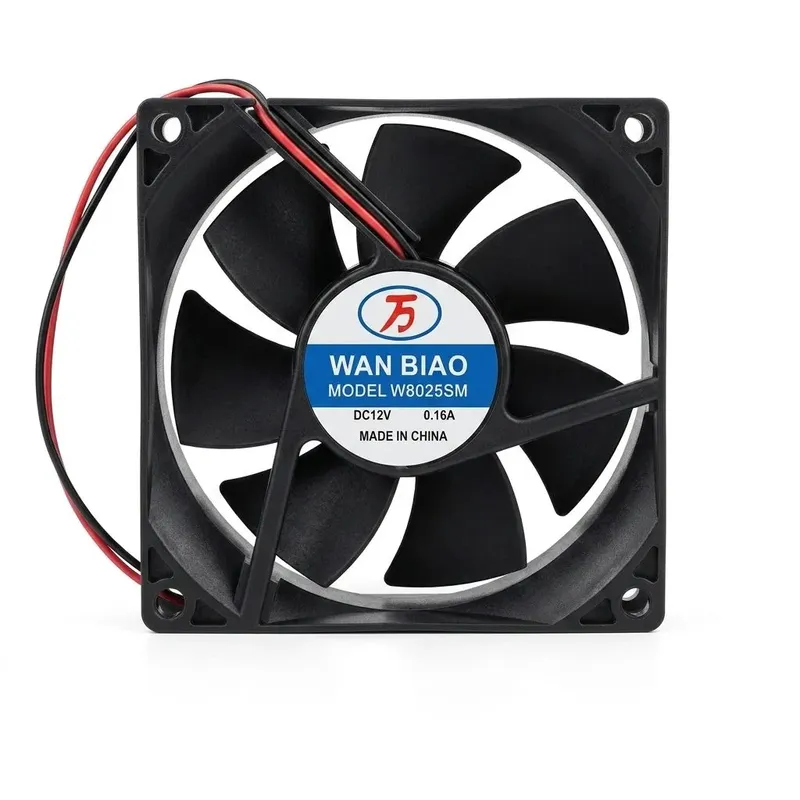 مروحة تبريد تيار مستمر WAN BIAO W8025SM ‏12 فولت ‏0.16 أمبير ‏80×80×25 مم
