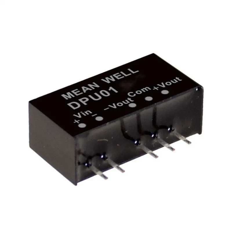 محول DC/DC معزول من MEAN WELL بالرقم DPU01L-12 من 5V إلى ±12V بقدرة 1W
