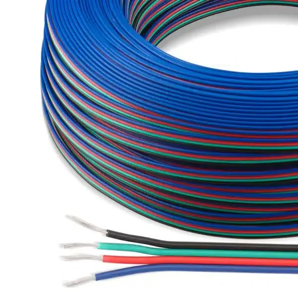 4-Pin RGB LED Strip Connector Cable 28AWG (1 Meter)