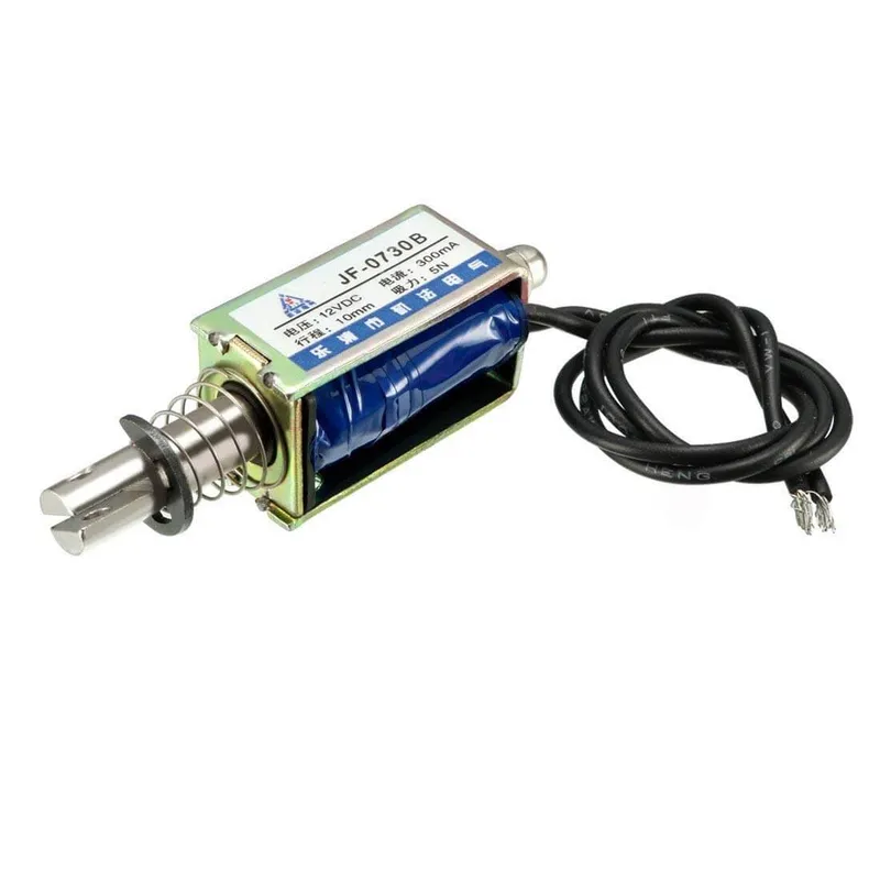 JF-0730B 12VDC 300mA Open Frame Push Solenoid