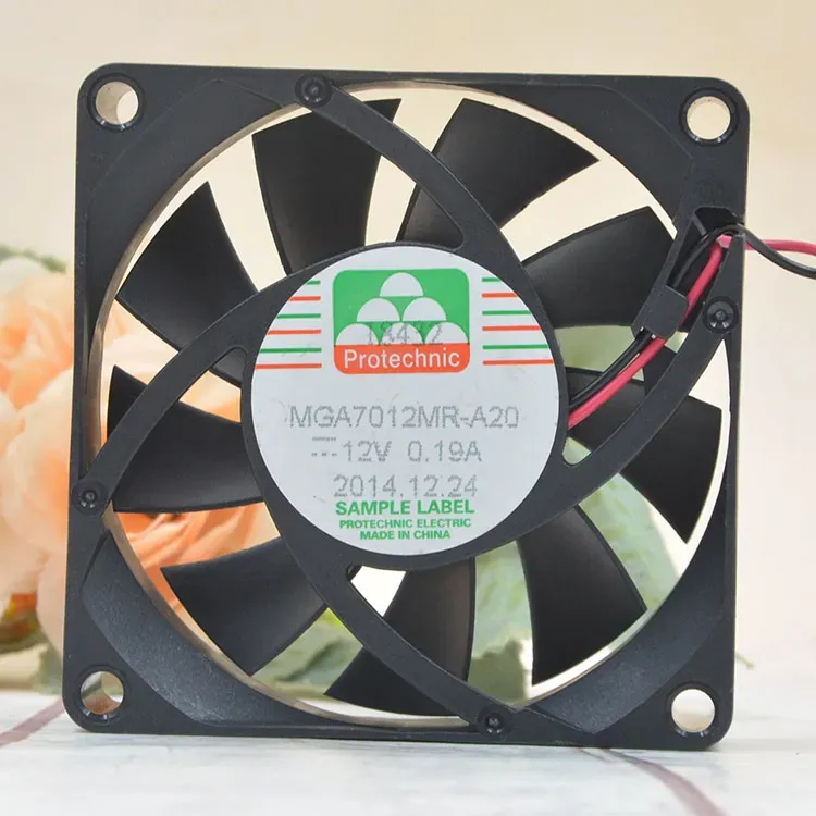 MAGIC MGA7012MR-A25 DC Fan 12V 0.17A 70x70x25mm 2-Wire
