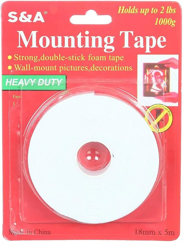 White Double-Sided Mounting Tape 18mm x 4.5m
