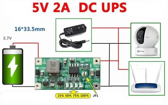5V 2A DC UPS Uninterruptible Power Supply Module V5.0