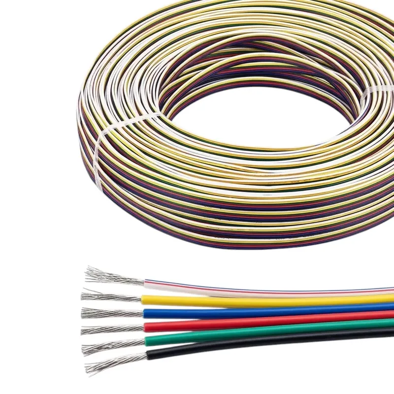 كابل توصيل شريط LED بست أسلاك 26 AWG بطول متر لشرائط RGB+CCT