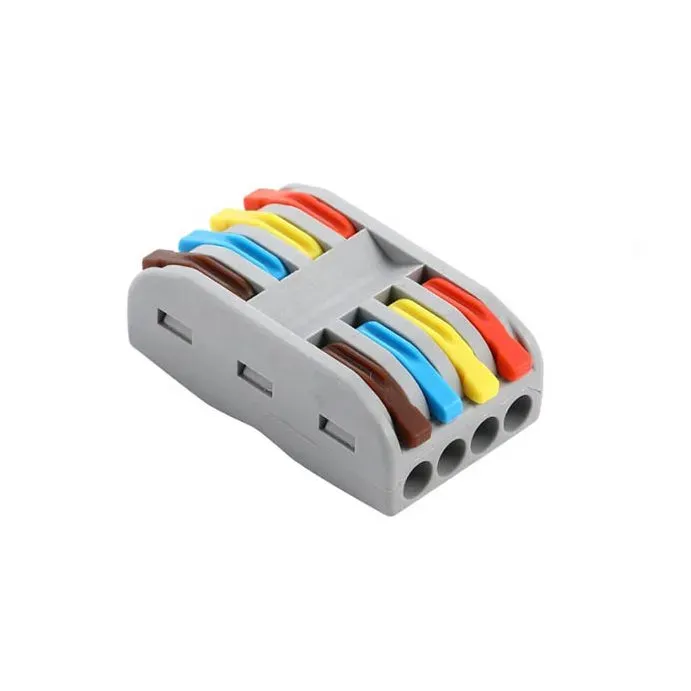 WAGO PCT-224M Lever Wire Connector, 4-In 4-Out