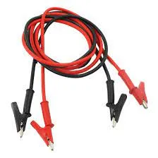 كابل اختبار بمشبكي تمساح من الطرفين أحمر 18 AWG 15 أمبير