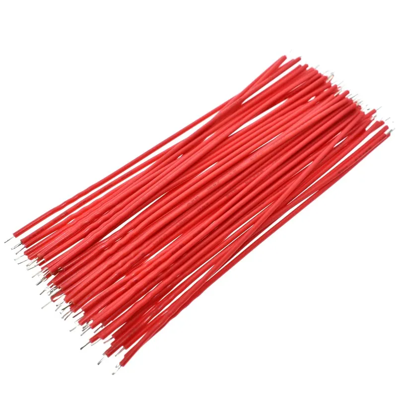 سلك توصيل لوحة التجارب 100 مم 24 AWG أحمر (قطعة واحدة)