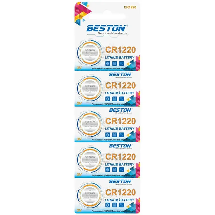 بطارية BESTON CR1220 ليثيوم عملة 3 فولت 40 ملّي أمبير-ساعة (قطعة واحدة)
