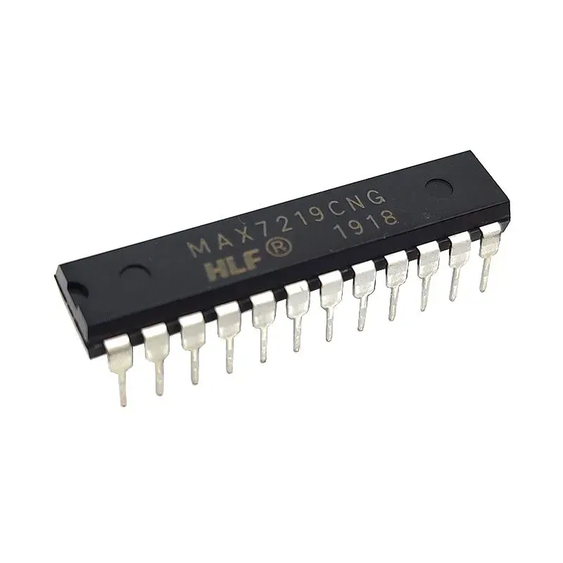 شريحة MAX7219CNG لتشغيل شاشات LED تسلسلية بثماني خانات عبر SPI