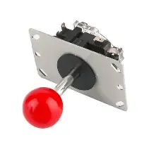 4-Way Arcade Joystick with Microswitches, Panel Mount