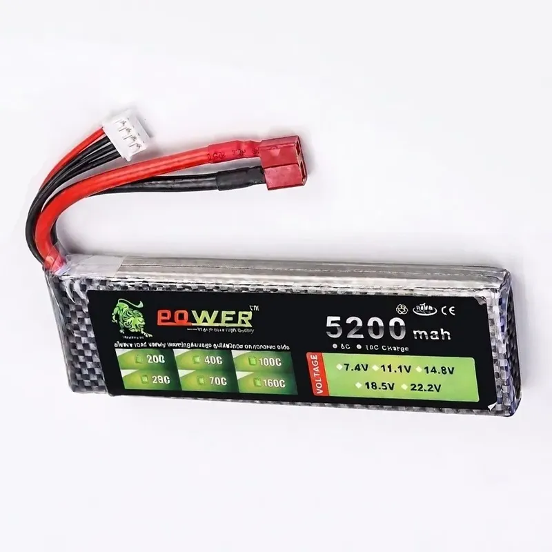 بطارية Li-Po ‏11.1V ‏5200mAh 40C للدرون وطائرات RC