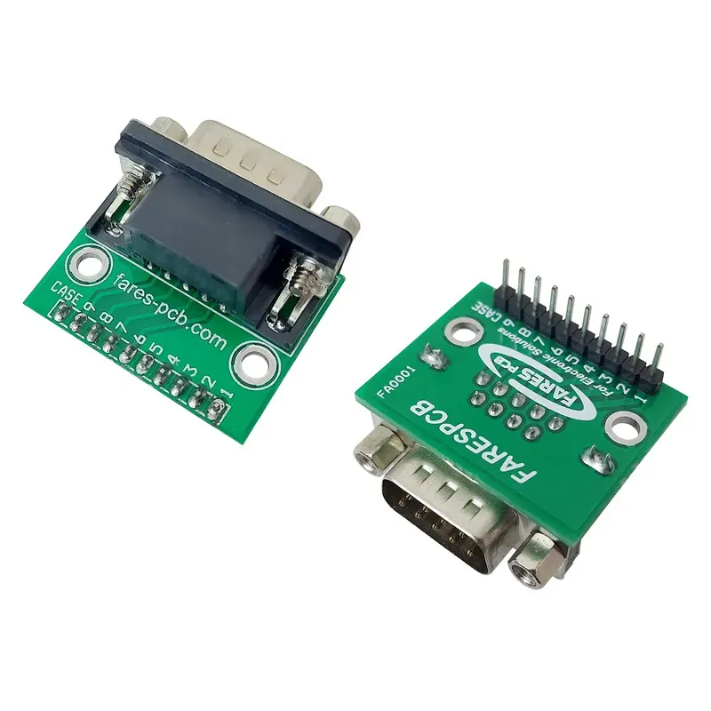 DB9 Male to 9-Pin Header Breakout Adapter 2.54mm