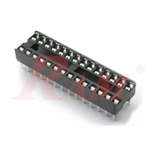 28-Pin Narrow DIP IC Socket, 2.54 mm Pitch