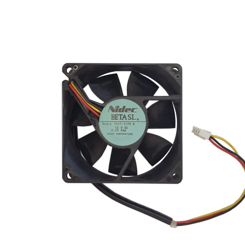 مروحة تبريد Nidec D08T-12PU بجهد 12 فولت وتيار 0.22 أمبير