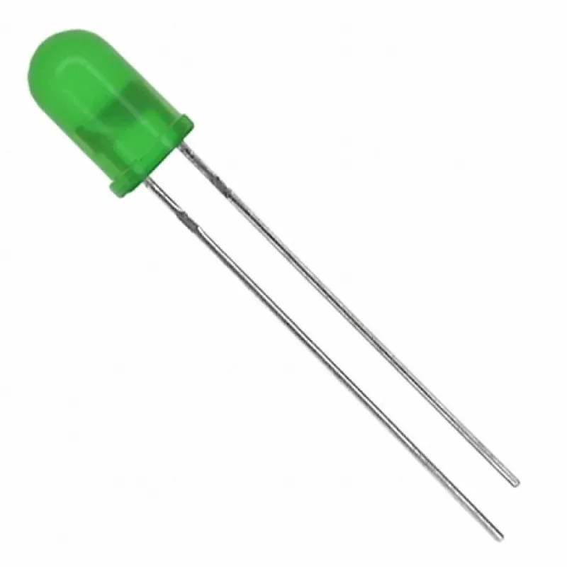 Green Round LED 5 mm (571 nm, Water Clear Lens)