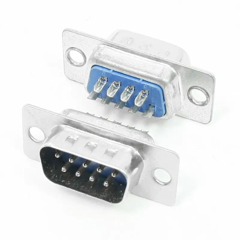 DP9 (DB9) 9-Pin RS-232 Male Connector, Solder Type