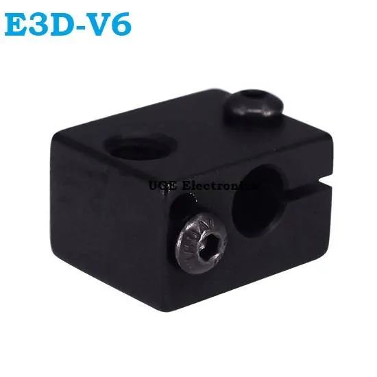 E3D V6 Heater Block, Black Anodized Aluminum