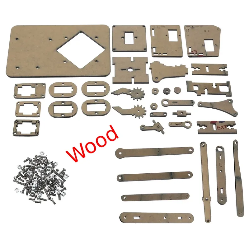 DIY Wood Robot Arm Kit 4-DOF (Servos and Board Not Included)