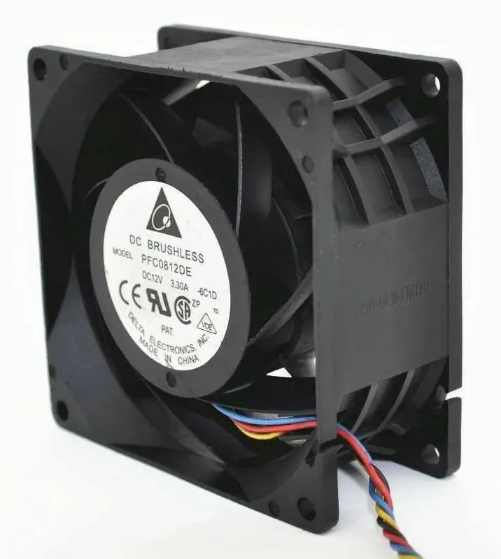 Delta PFB0812DHE 12V Brushless Cooling Fan 80x80x38mm (Used Like New)