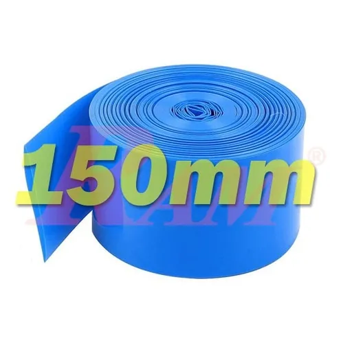 أنبوب انكماش PVC أزرق لبطاريات الليثيوم 150 مم - متر واحد