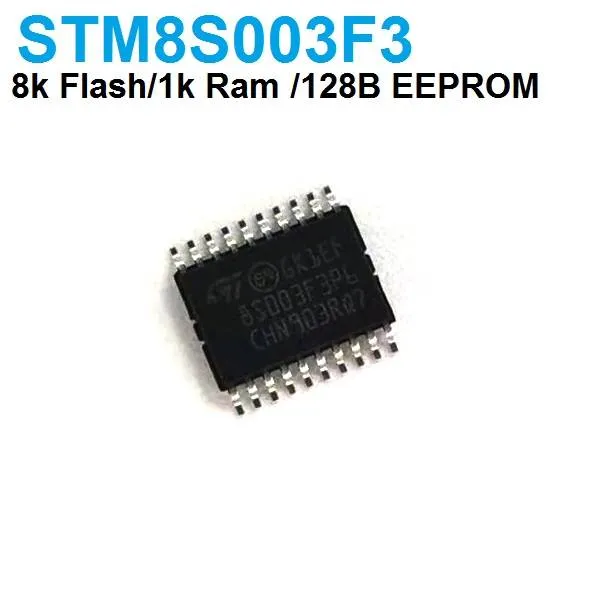 STM8S003F3P6 متحكم دقيق 8 بت بتردد 16 ميجاهرتز وذاكرة فلاش 8 كيلوبايت