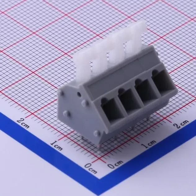 KF243-5.0-4P Clamp Terminal Block 4-Pin 5mm Pitch PCB Mount
