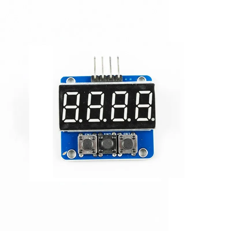 وحدة عرض 4 خانات 7 قطع 0.36 بوصة بشريحة TM1650 مع 3 أزرار