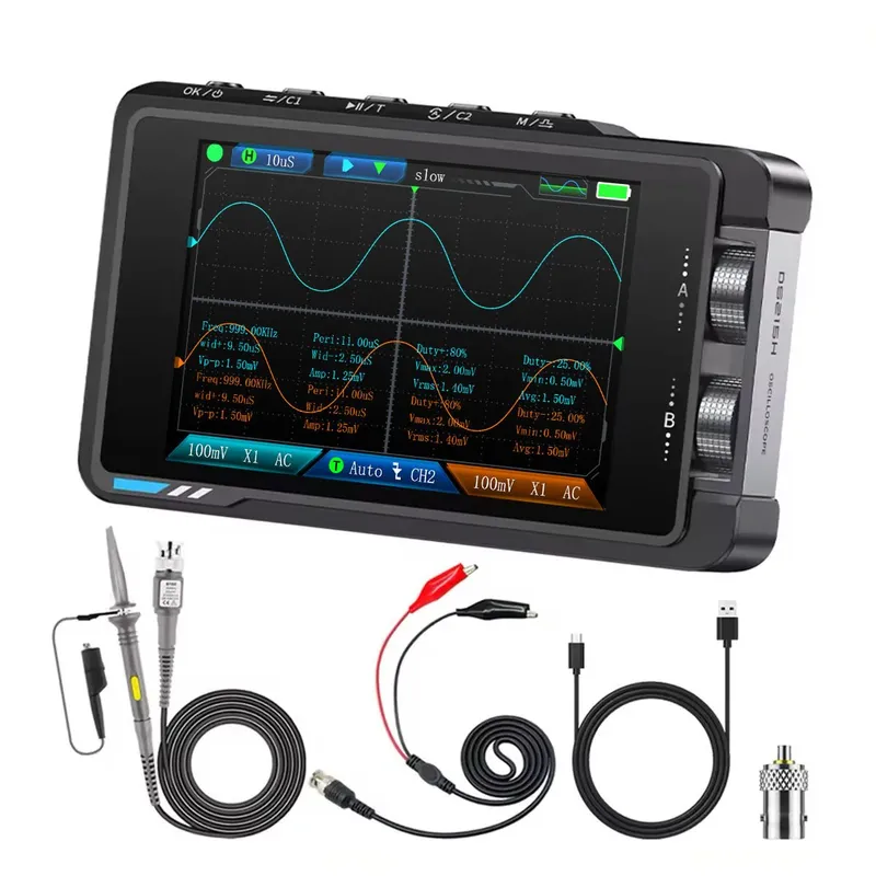FNIRSI DS215H 2-in-1 50MHz 250MS/s Oscilloscope and DDS Generator