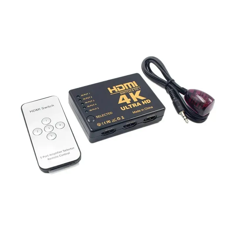 HDMI Switch 5-to-1 4K Ultra HD with Remote Control