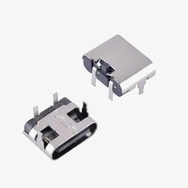 USB Type-C Female PCB Socket Right Angle Through-Hole 2 Pin 5V
