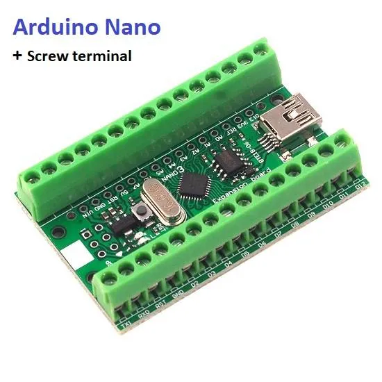 Arduino Nano V3 Compatible Board with Screw Terminal Adapter (CH340G)