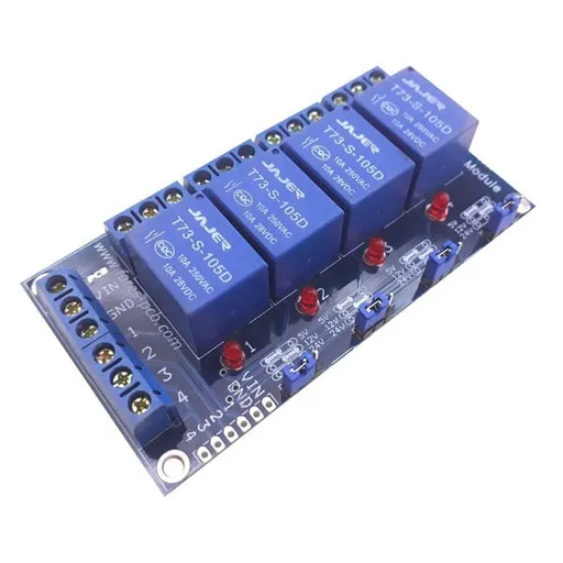 4-Output Relay Module for 5V/12V/24V Signal