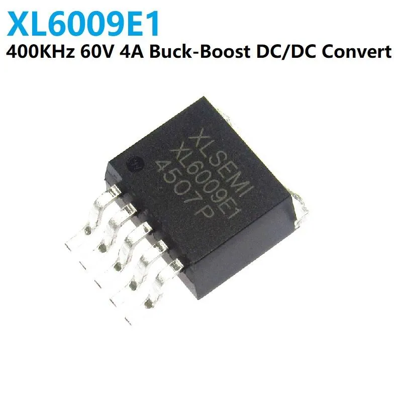 XL6009E1 محول DC-DC رافع/عاكس بتيار 4 أمبير وتردد 400 كيلوهرتز بعبوة TO-263-5L
