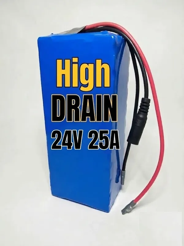24V 25Ah Li-ion Battery Pack 6S8P with 35A Discharge and BMS