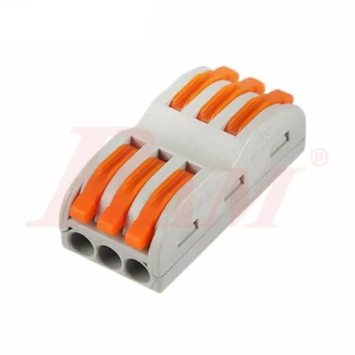 WAGO PCT-223 3-Way Universal Compact Wire Connector (3 in, 3 out)