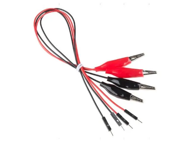Male to Crocodile Jumper Wire Set 35cm (4 pcs)