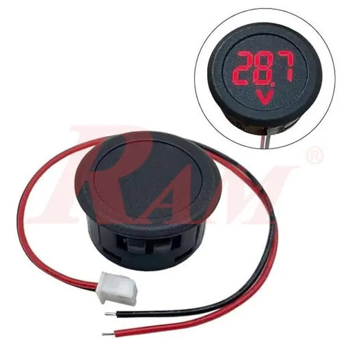 Digital Round Panel Voltmeter DC 4-100V Red Display