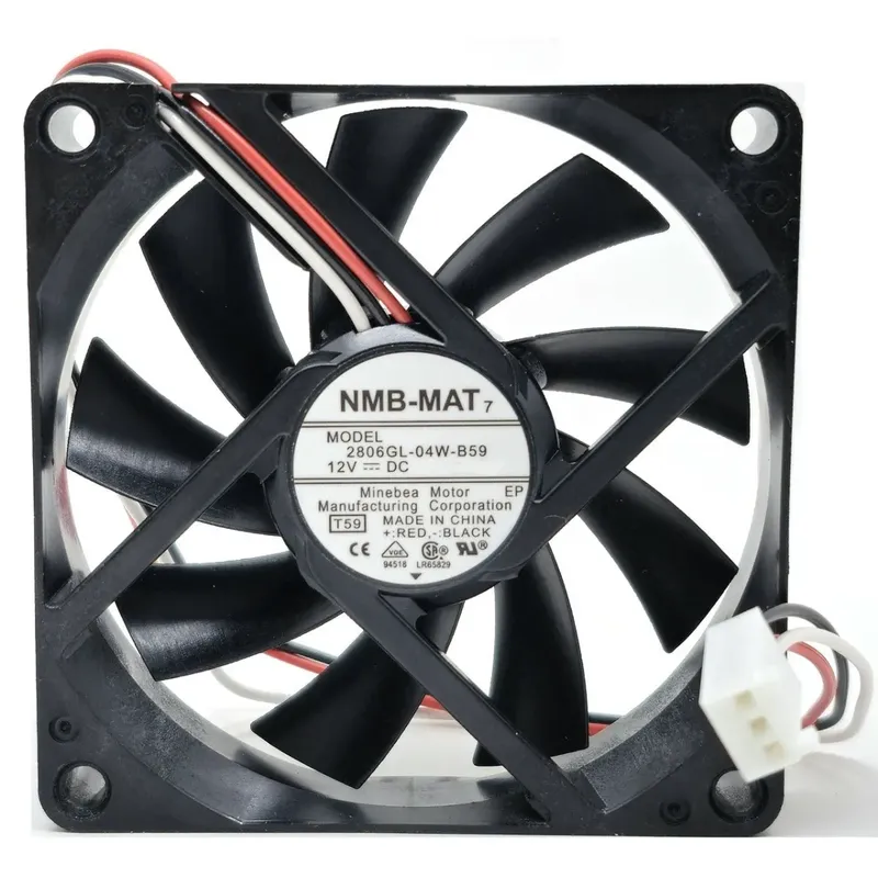 مروحة NMB 2806GL-04W-B39 تيار مستمر 12 فولت 0.17 أمبير 70×70×15 مم