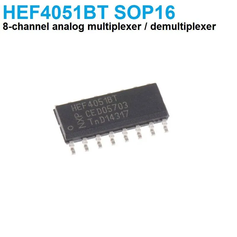 HEF4051BT مضاعف ومزيل تعدد إرسال تناظري بثماني قنوات، غلاف SOP-16