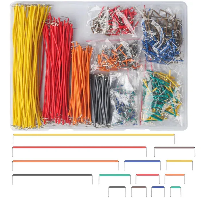 Breadboard Jumper Wire Kit, 840 Pieces, Pre-Stripped Multi-Color