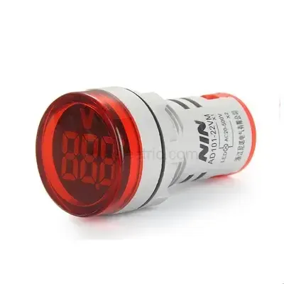 AD101-22VM Round 22mm Digital AC Voltmeter 50-500V Red LED