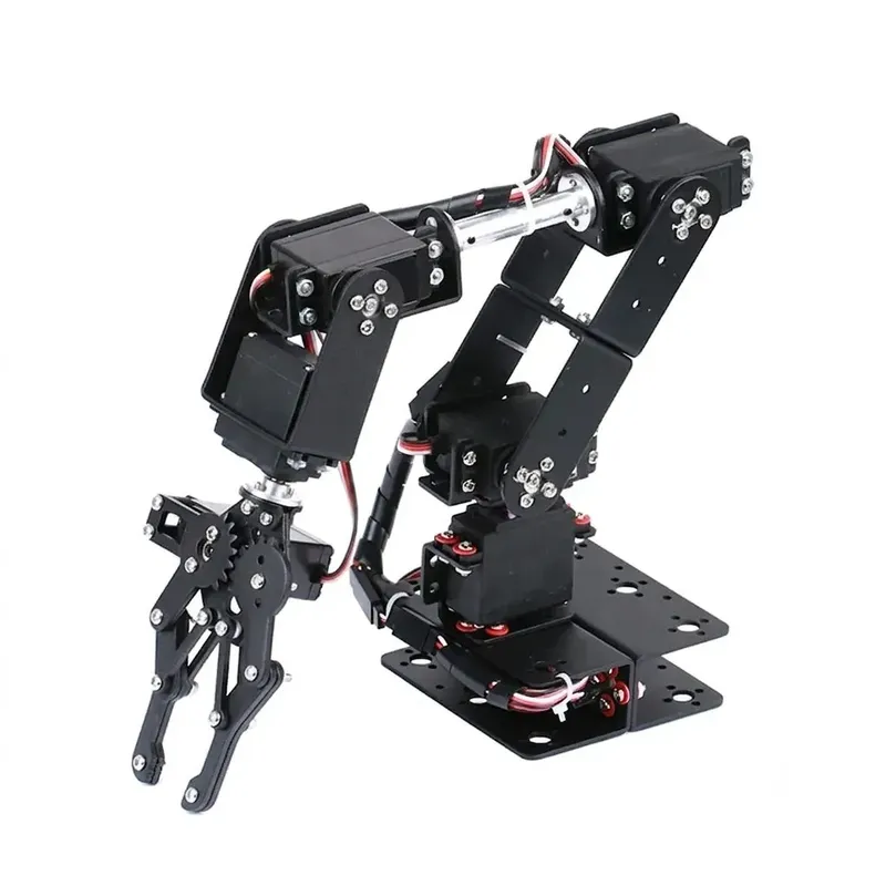 Aluminum 6-DOF Robotic Arm Kit with 6 SR-1501MG Digital Servos