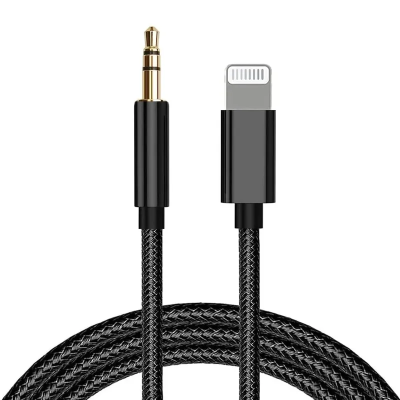 Lightning to 3.5mm AUX Audio Cable, Nylon Braided, Model T-007