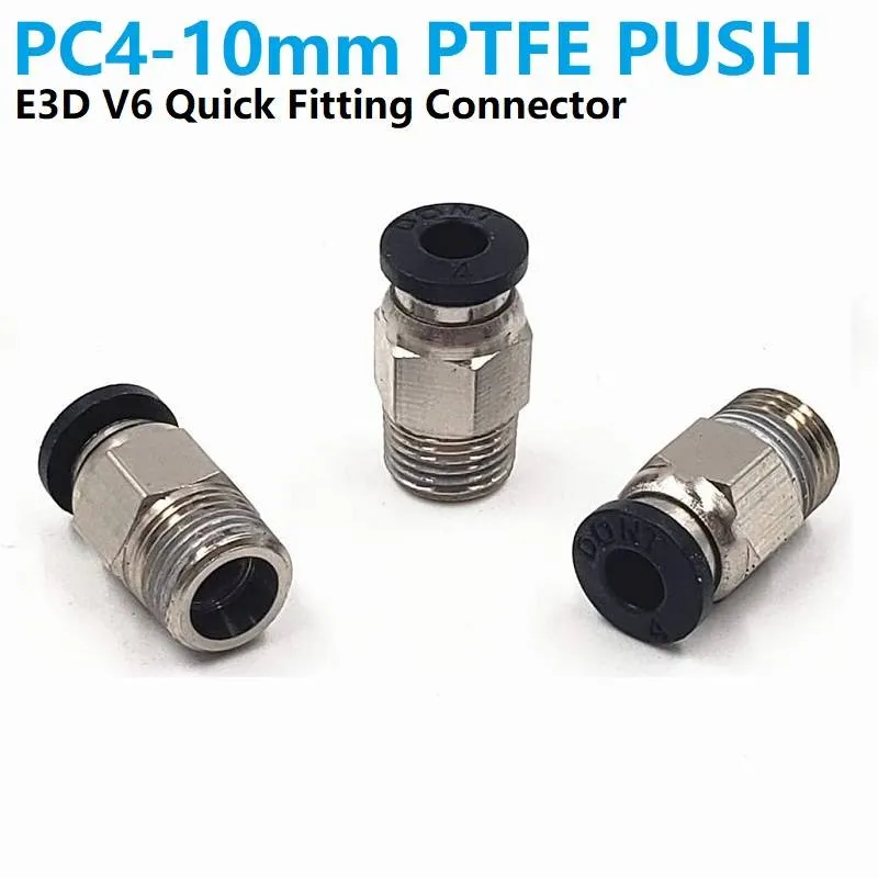موصل تغذية بعيدة J-Head لـ E3D V6 - PC4-10mm - فلامنت 1.75 مم