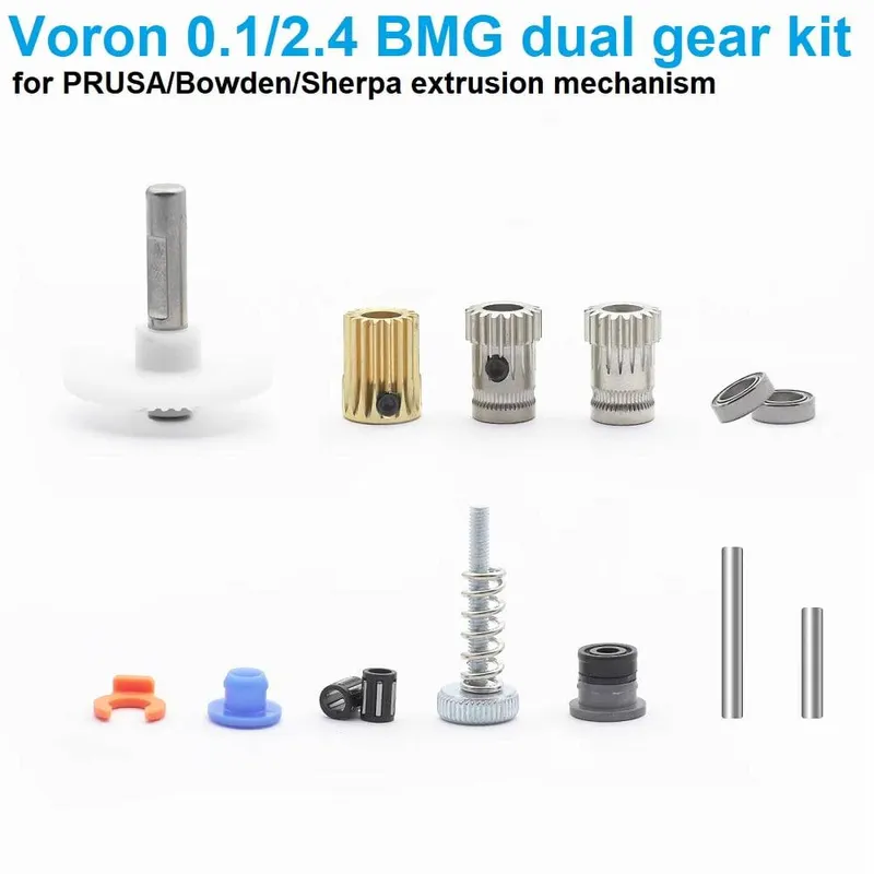 طقم قطع مخرج البلاستيك ثنائي التروس لطابعة Voron 2.4 متوافق مع BMG
