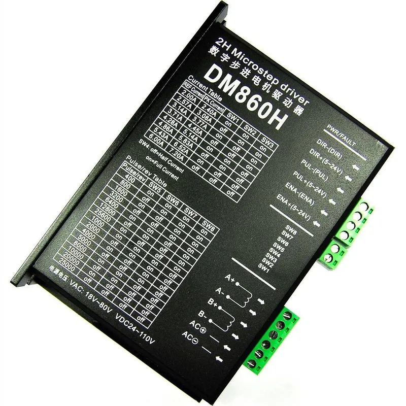 DM860H 2-Phase Stepper Motor Driver 7.2A 18-80VAC / 24-110VDC